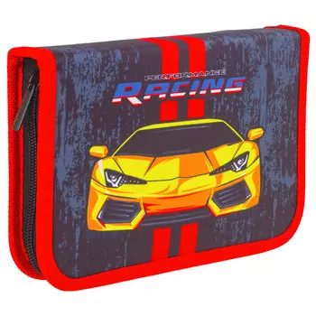 Пенал Brauberg Premium Yellow car, 1 отделение, черный (229292)