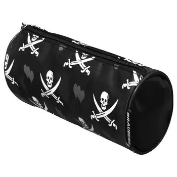 Пенал-косметичка Brauberg HIT Пираты, 1 отделение, черный (223273)