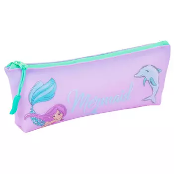 Пенал-косметичка Brauberg Silicone Mermaid, 1 отделение, сиреневый (229256)