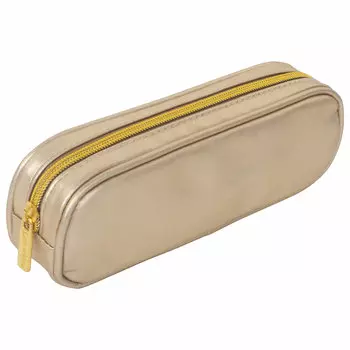Пенал-косметичка Brauberg SPARKLE Gold, 1 отделение, золотой (270050)