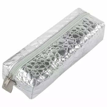 Пенал-косметичка Brauberg Ultra Silver, 1 отделение, серебристый (270851)