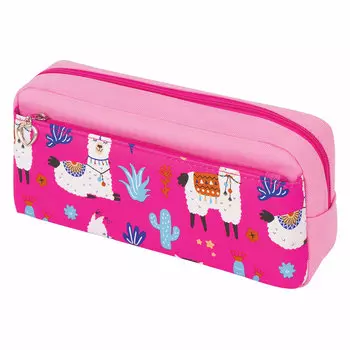 Пенал-косметичка ЮНЛАНДИЯ LLAMAS Pink, 2 отделения, розовый (228980)
