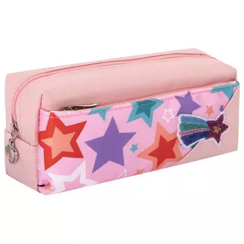 Пенал-косметичка ЮНЛАНДИЯ Stars Pink, 2 отделения, розовый (270263)