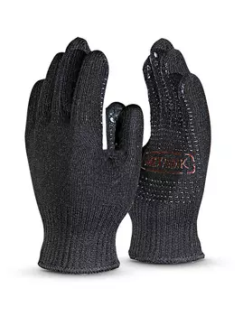 Перчатки нейлоновые с ПВХ покрытием ладони и пальцев «Точка», 10 класс, пар в упаковке: 10, L, черный, MANIPULA Механик Блэк TNG-30/MG-114 (TNG-30/MG-114)