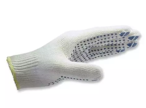 Перчатки трикотажные с ПВХ покрытием, 10 класс, пар в упаковке: 10, L-XL, белый, Зубр ЭКСПЕРТ ПРОТЕКТОР (11390-K10)