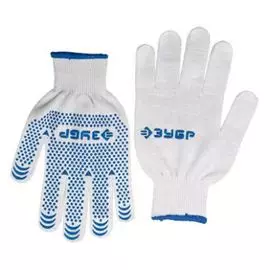 Перчатки трикотажные с ПВХ покрытием ладони и пальцев «Точка», 13 класс, L-XL, Зубр ЭКСПЕРТ (11451-XL)