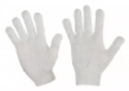 Перчатки Универсальные х/б, 5 класс, пар в упаковке: 10, M, белый, (1140269)