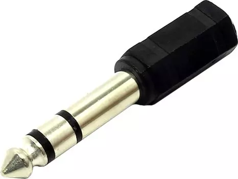 Переходник 5bites Jack 6.35-Jack 3.5(f), 0м, черный (AA-3F6M-04)