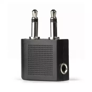 Переходник (адаптер) 2xJack3.5mm(M)-Jack 3.5mm(F), черный Smartbuy (A209)