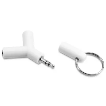 Переходник (адаптер) 2xJack 3.5mm(F)-Jack 3.5mm(M), белый ORIENT (C784)