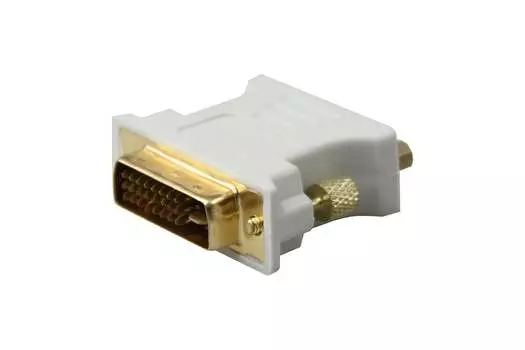 Переходник (адаптер) DVI(24+5M)-VGA(15F), белый REXANT (06-0173-B)