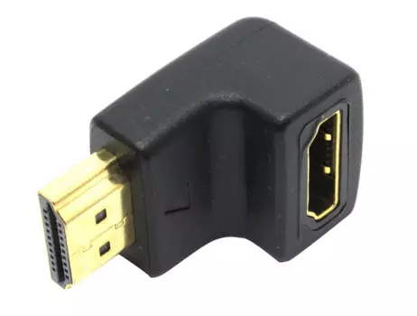 Переходник (адаптер) HDMI(19F)-HDMI(19M) угловой, черный ORIENT C482 (104085)