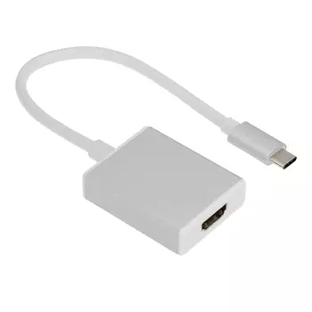 Переходник (адаптер) HDMI(19F)-USB 3.1 Type-C(M) v1.4 4K, белый Greenconnect (GCR-UTC2HD)