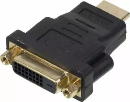Переходник (адаптер) HDMI(19M)-DVI(25F), черный Ningbo (CAB NIN HDMI(M)/DVI-D(F))