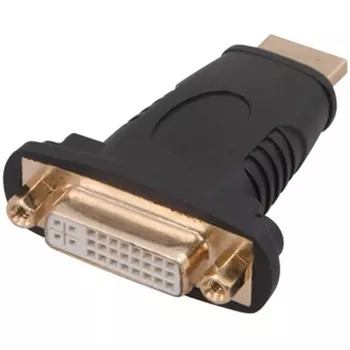Переходник (адаптер) HDMI(19M)-DVI-I(29F), черный REXANT (17-6807)