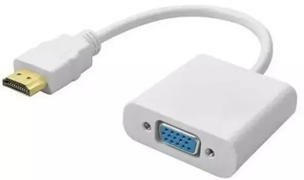 Переходник (адаптер) HDMI(19M)-VGA(15F), 15 см, белый PREMIER (5-983B)