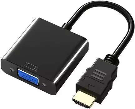 Переходник (адаптер) HDMI(19M)-VGA(15F), 15 см, черный PREMIER A5170 (5-983B)