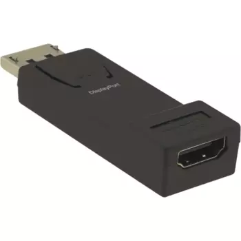 Переходник (адаптер) HDMI (F)-DisplayPort (M), плоский, черный Kramer (AD-DPM/HF)