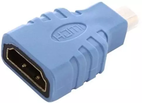 Переходник (адаптер) HDMI(F)-micro HDMI (M), синий Greenconnect GCR-50938 (GCR-50938)