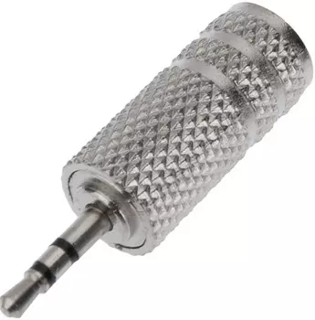 Переходник (адаптер) Jack 2.5mm(M)-Jack 3.5mm(F), серебристый REXANT (14-0105)