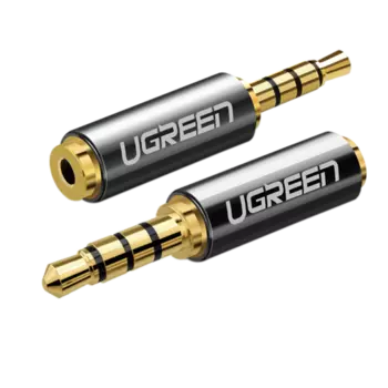 Переходник (адаптер) Jack 3.5mm(M)-Jack 2.5mm(F), серебристый UGREEN (20502)