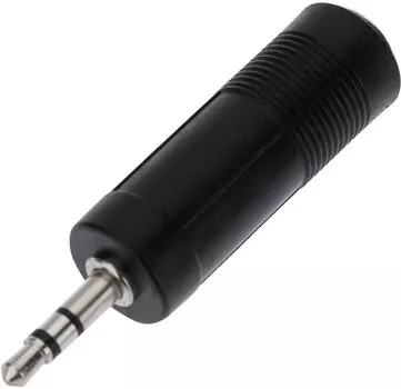 Переходник (адаптер) Jack 3.5mm(M)-Jack 6.3mm(F), черный REXANT (14-0212)