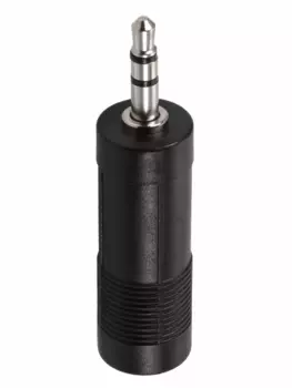 Переходник (адаптер) Jack 3.5mm(M)-Jack 6.35mm(F), черный Telecom (TA1955)