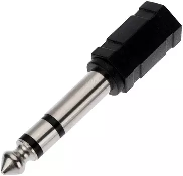 Переходник (адаптер) Jack 6.3mm(M)-Jack 3.5mm(F), черный REXANT (14-0202)