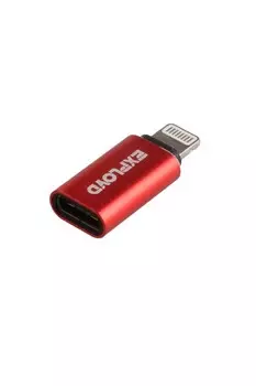 Переходник (адаптер) Lightning 8-pin(m)-USB 2.0 Type-C(f), красный Exployd (EX-AD-288)