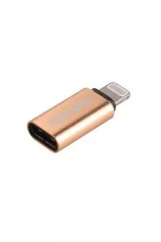 Переходник (адаптер) Lightning 8-pin(m)-USB 2.0 Type-C(f), золотистый Exployd (EX-AD-286)