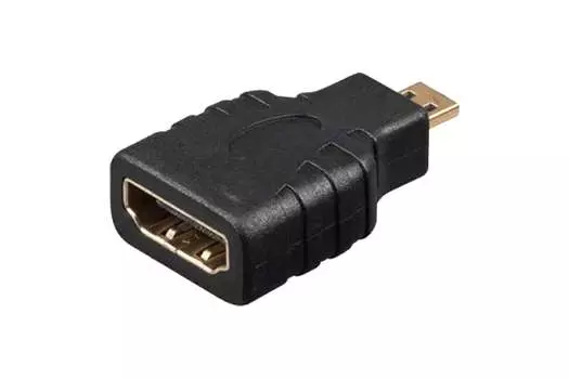 Переходник (адаптер) Micro HDMI(19M)-HDMI(19F), черный REXANT (17-6815)