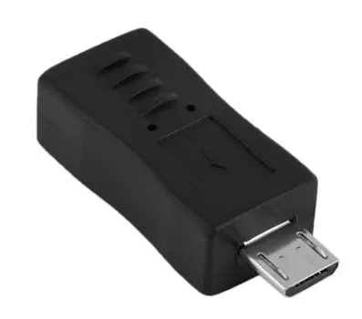 Переходник (адаптер) Micro USB-Mini USB, черный, Greenconnect (GC-MU2M5)