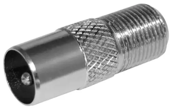 Переходник (адаптер) TV(M)-F(F), серебристый REXANT (06-0025-A)