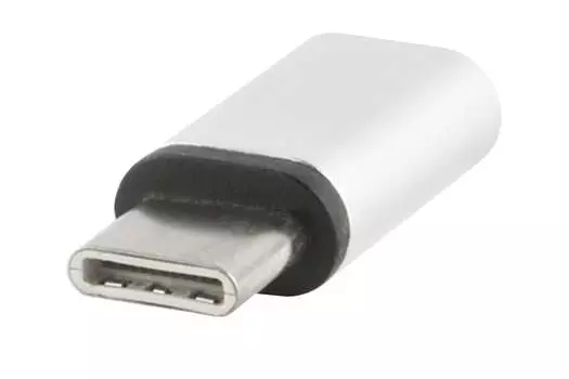 Переходник (адаптер) Micro USB-USB Type-C, серебристый Red Line (УТ000013668)