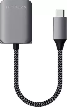 Переходник (адаптер) USB 2.0 Type-C(m)-USB Type-C(f)+Jack 3.5 мм(f), серый Satechi (ST-UCAPDAM)