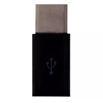 Переходник (адаптер) USB 2.0 Type-C(m)-Micro USB 2.0(Bf), черный (85267)