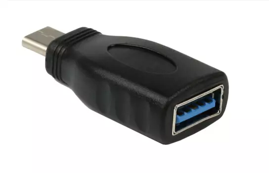 Переходник (адаптер) USB 3.0(Af)-USB 3.0 Type-C(m), OTG, черный Smartbuy A-USB (A-USB)