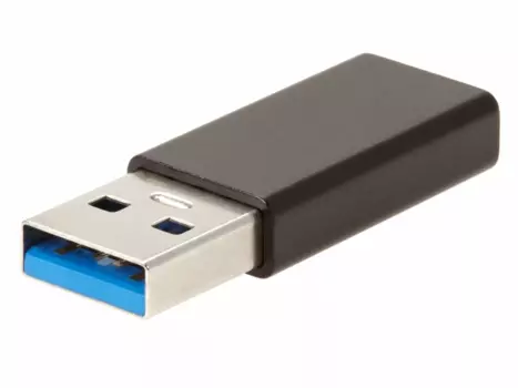 Переходник (адаптер) USB Type-C(f)-USB(Am), черный, AOpen (ACA436M)