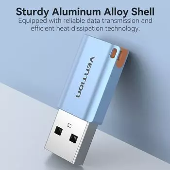 Переходник (адаптер) USB 3.1(Am)-USB 3.1 Type-C(m), OTG, быстрая зарядка, 3А, серый, Vention CUA (CUAH0)