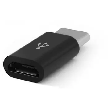 Переходник (адаптер) USB 3.1 Type-C(m)-Micro USB 2.0(Bf), черный KS-IS (KS-294)
