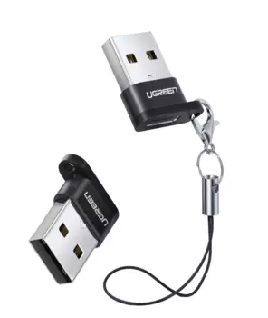 Переходник (адаптер) USB(Am)-USB Type-C(f), быстрая зарядка, 3А, черный, UGREEN US280 (50568)