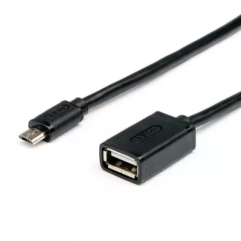 Переходник (адаптер) USB-Micro USB, OTG, 10см, черный ATCOM AT3792 (AT3792)