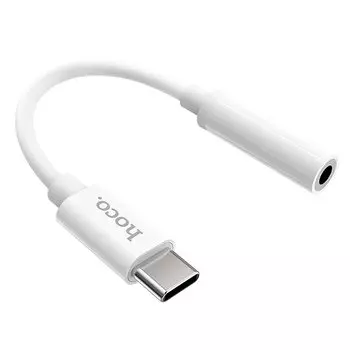 Переходник (адаптер) USB Type-C(M)-Jack 3.5mm(F), белый HOCO LS30