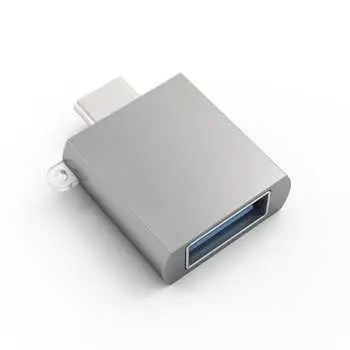 Переходник (адаптер) USB Type-C-USB, OTG, серый Satechi ST-TCUAM (ST-TCUAM)