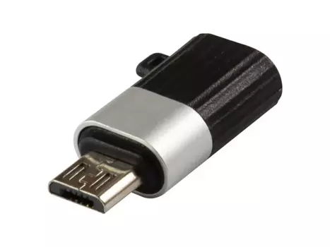 Переходник (адаптер) USB Type-C-Micro USB, 3А, черный/серебристый, Red Line (УТ000030902)