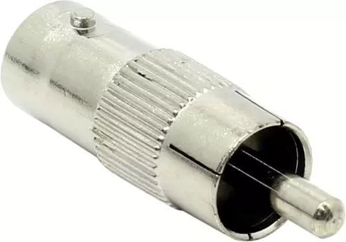 Переходник Orient C875, BNC(F) - RCA(M), серебристый