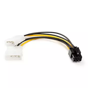 Переходник питания (адаптер) 2MOLEX-6pin ATCOM, 15 см, прямой (AT6185)