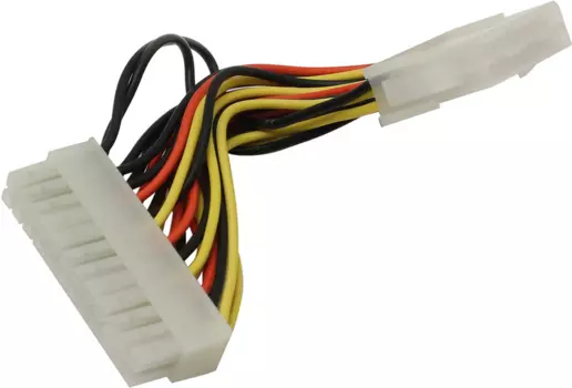 Переходник питания (адаптер) ATX 20-pin(M)-ATX 24-pin(F), для материнских плат, 10 см, черный (34523)