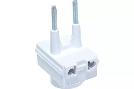 Переходник питания (адаптер) EU/US-Europlug(M) прямая вилка, 10А, белый REXANT (11-1065)