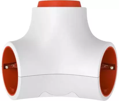 Переходник питания (адаптер) Europlug(M)-2xEU(f) прямая вилка, 16А, максимальная нагрузка 3500 Вт, белый/оранжевый Старт С/А SA1/2-ZDV Octopus (17421)